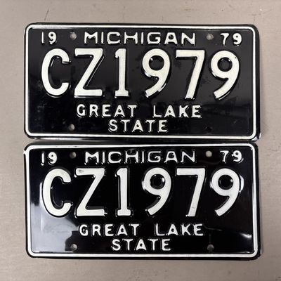 1979 Pair CZ1979 Michigan Personalized Plates