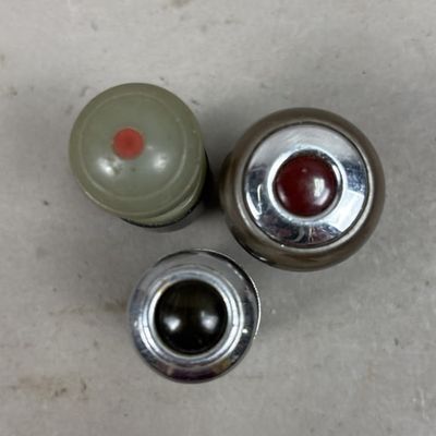 Lot 3 40s 50s Cigarette Car Lighters Red Black Gray