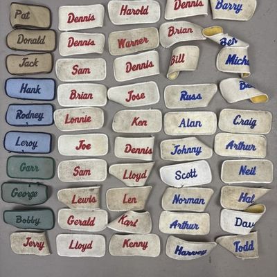 Lot of 50 Assorted Embroidered Name Patches