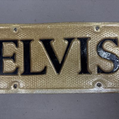 1970 Elvis Plastic Embossed License Plate
