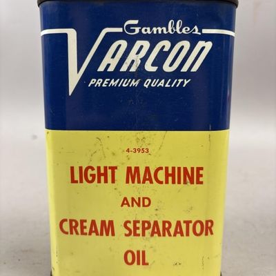 Gambles Varcon Machine Cream Separator Oil Can FULL