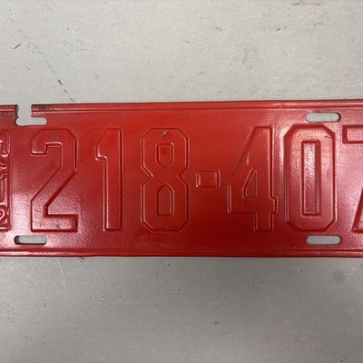 1922 Michigan 218407 Vintage License Plate