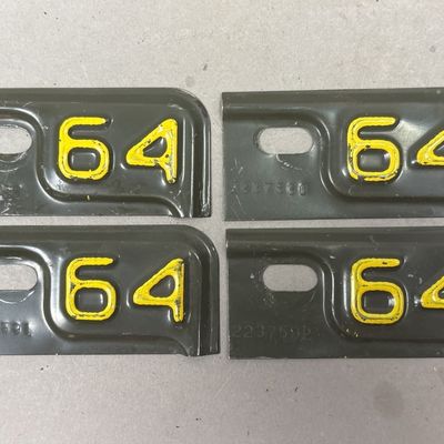 Lot of 4 1965 Michigan License Plate Renewal Tags