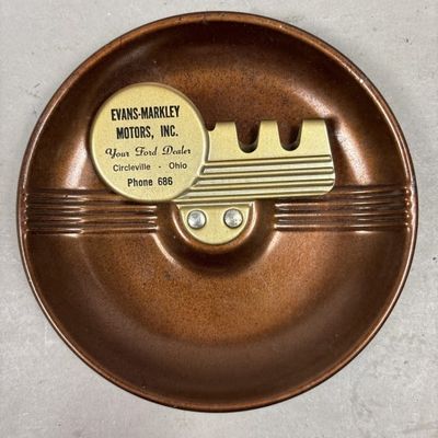 Evan's-Marley Motors Inc Ford Dealer Ashtray NOS