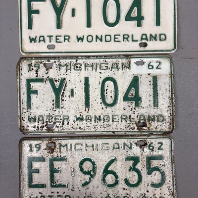 Lot of 3 Michigan Water Wonderland Licenses Plates