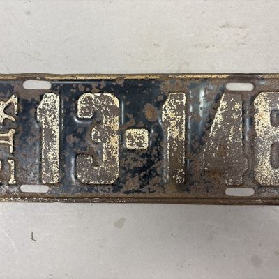 1921 Michigan 13148 Vintage License Plate