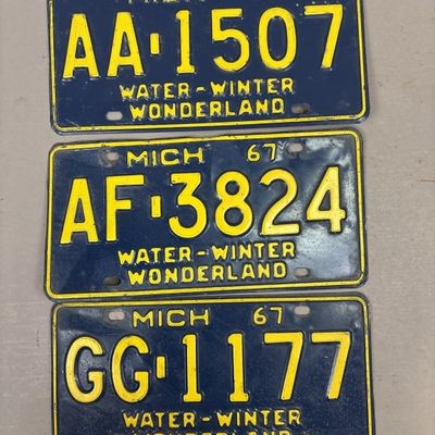 Lot of 3 1967 Michigan Water Winter Wonderland