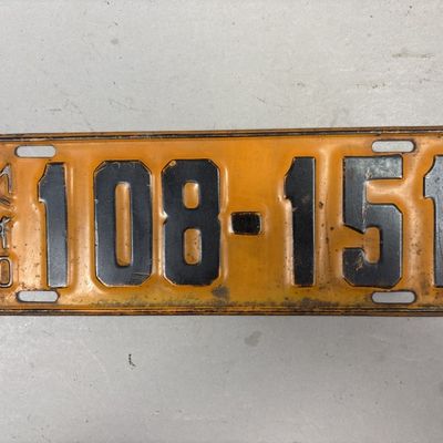 1920 Michigan 108151 Vintage License Plate