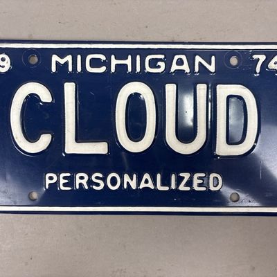 1974 Michigan CLOUD Personalized License Plate