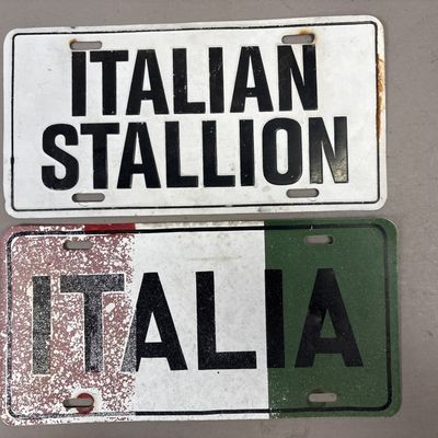 Pair Italian Stallion & Italia Personalized Plates