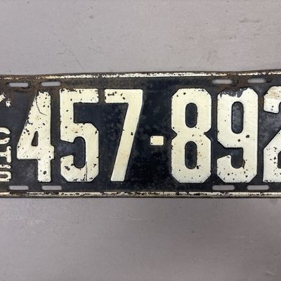 1926 Michigan 457892 Vintage License Plate