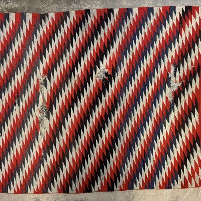 Antique Early Native American Navajo Blanket Rug