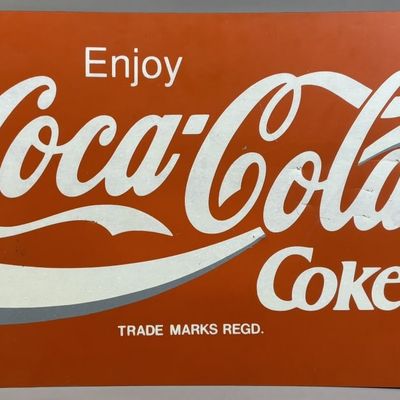 Enjoy Coca Cola Coke SST Painted Metal Sign