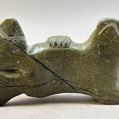 Inuit Soapstone Baby Seal Carving Eskimo Art
