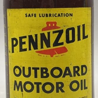 Pennzoil Glass 40s Outboard Motor Oil Quart FULL