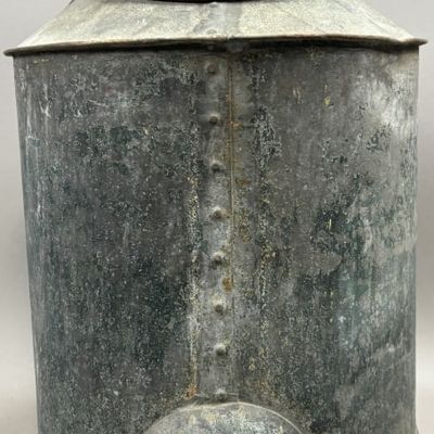 Antique 1900s Galvanized Riveted 5 Gallon Jug