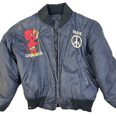 71-72 North Korea ROBIE Peace Sign Silk Kids Coat