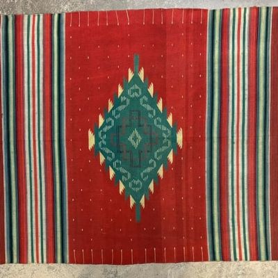 Antique Early 75"x40" Native American Navajo Rug