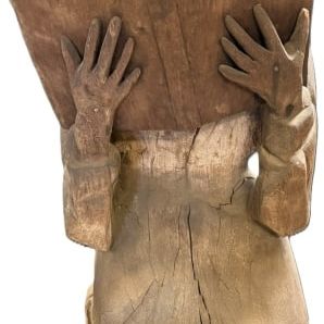 Folk Art Hand Carved Solid 57" Wood Woman Statue