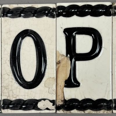 POOP Original 20s 30s Bathroom Tile Letters