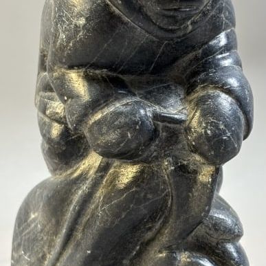 Inuit Soapstone Seal Hunter Carving