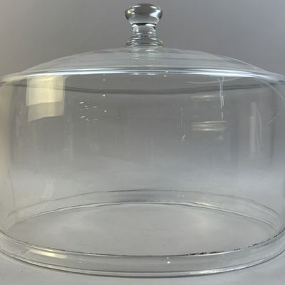 Antique Early 1900s 16" Glass Cheese Cloche