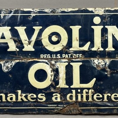 Havoline Oil Makes A Difference SST Embossed Sign