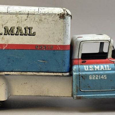 US MAIL Vintage Tin Metal 62210 Toy Truck