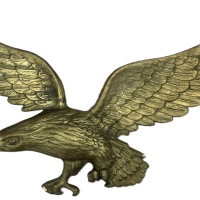 Antique Solid Brass Original 18" Eagle Plaque