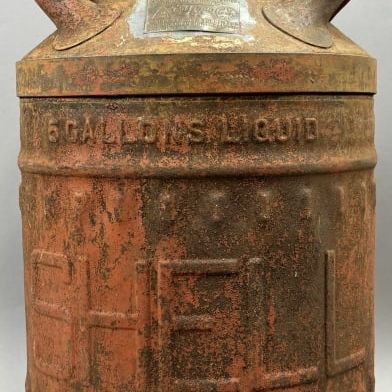 Shell Embossed 1920s 6 Gallon Motor Oil Can