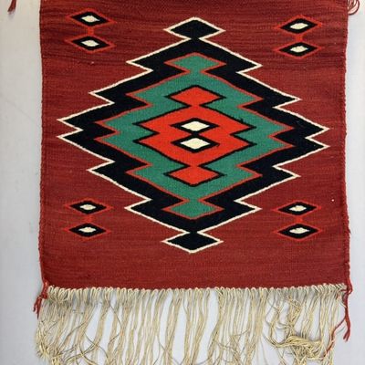 Antique Germantown Navajo Childs Saddle Blanket