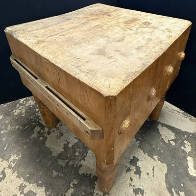 Antique 30" General Store Maple Butcher Block EX+