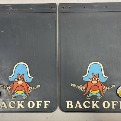Pair YOSEMITE SAM Back Off Truck Tire Mudflaps