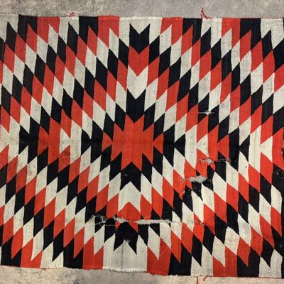 Antique Original Navajo Indian Blanket Rug