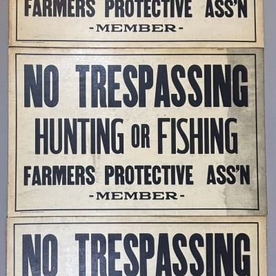 Lot 3 NOS No Trespassing Hunting Fishing Posters