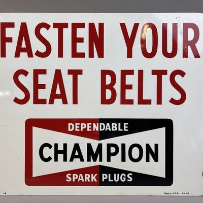 Champion Spark PlugsFasten Your Seat Belts Sign