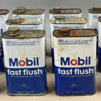Lot 12 Full Mobil Fast Flush Liquid Burner Pints