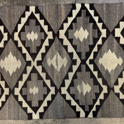 Antique Early Navajo Native American Blanket Rug