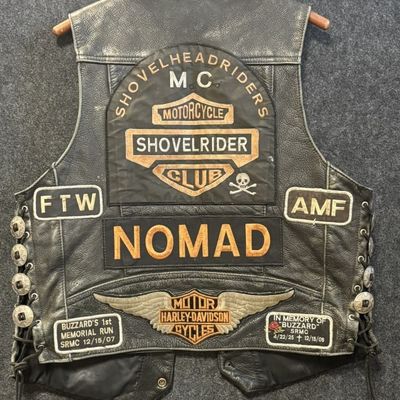 Nomad Shovelhead Rider Leather Motorcycle Vest