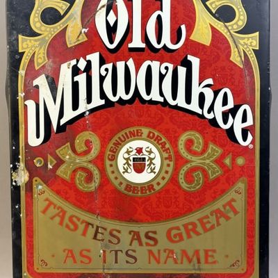 Old Milwaukee 1971 Schlitz SST Painted Metal Sign