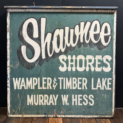 Shawnee Shores Wampler Timber Blake Wood 50s Sign