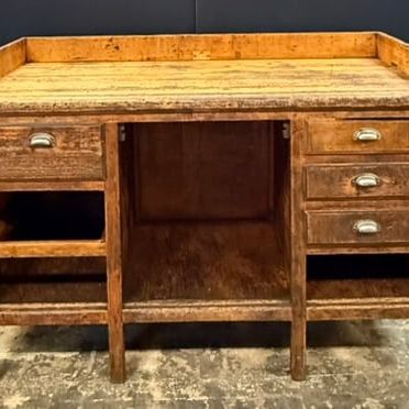 Antique Jewelers 4 Drawer Original Desk Cabinet