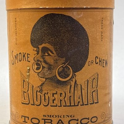Antique Bigger Hair Smoking Tobacco Chew Bucket