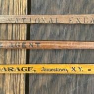 3 Antique City Line Garage Spanish War Yardsticks