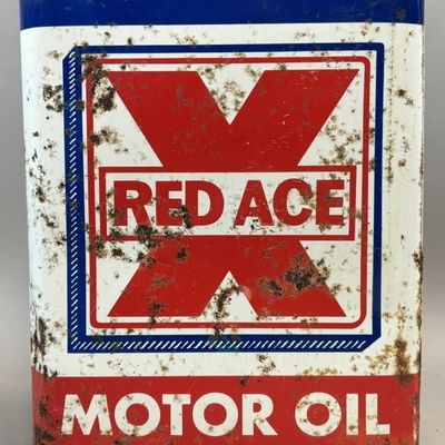 Red Ace Motor Oil 2 Gallon Nashville TN Metal Can