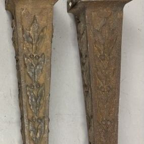 Antique Cast Iron Ornate Floral Porch Post Pillars