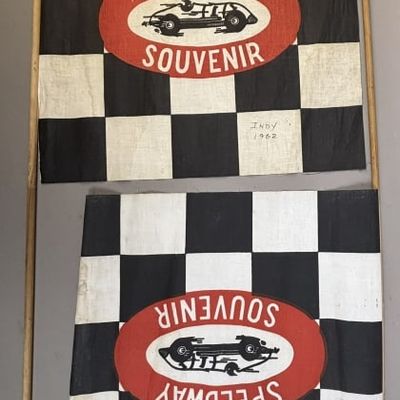Pair Speedway Souvenir Indy 500 Checkered Flags