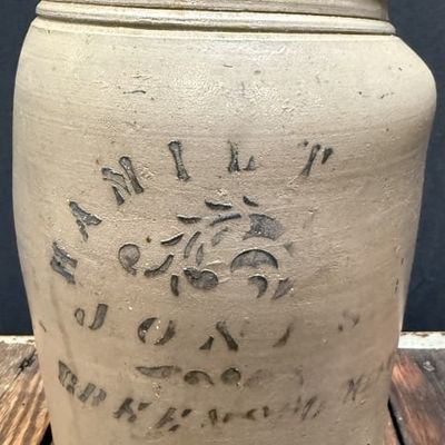 Antique Hamilton & Jones Greensboro Pa 1 Gal Crock