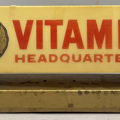 40s Vitamin Prescriptions Drug Store Lighted Sign