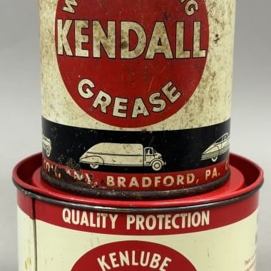 Pair Kendall 1LB Wheel Bearing Kenlube Grease Can